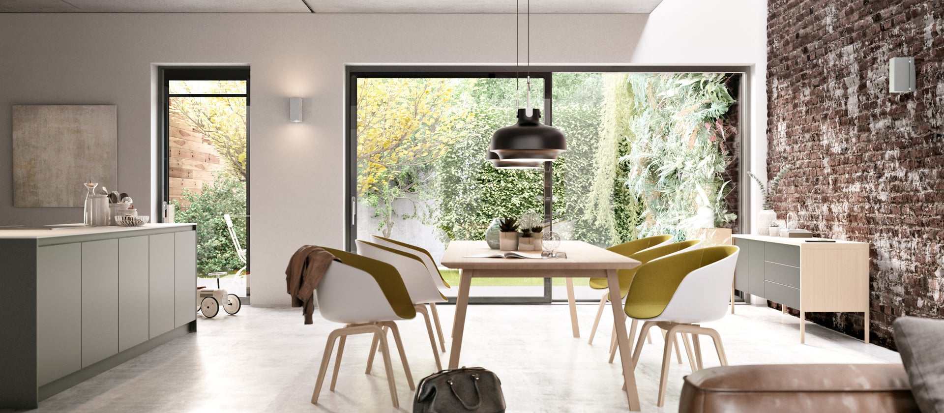 Kozijnen en deuren in volglas-optiek