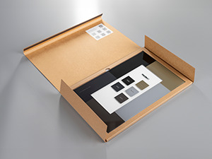 Enamelled glass sample set