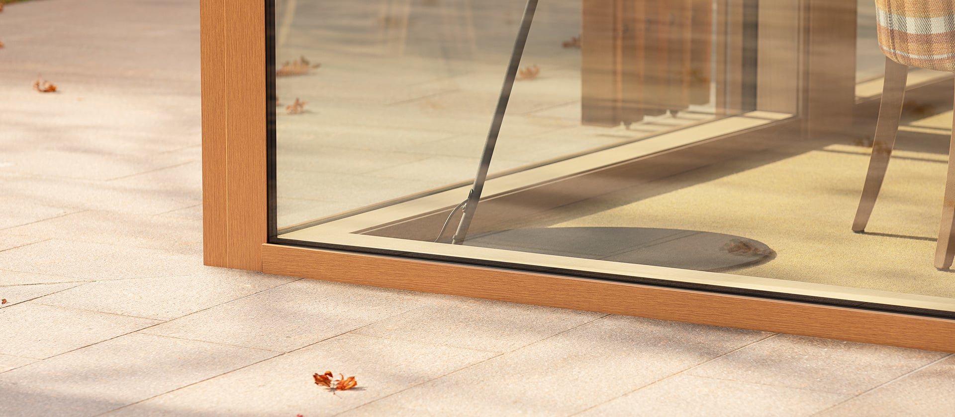 Windows and doors made of wood-aluminium.