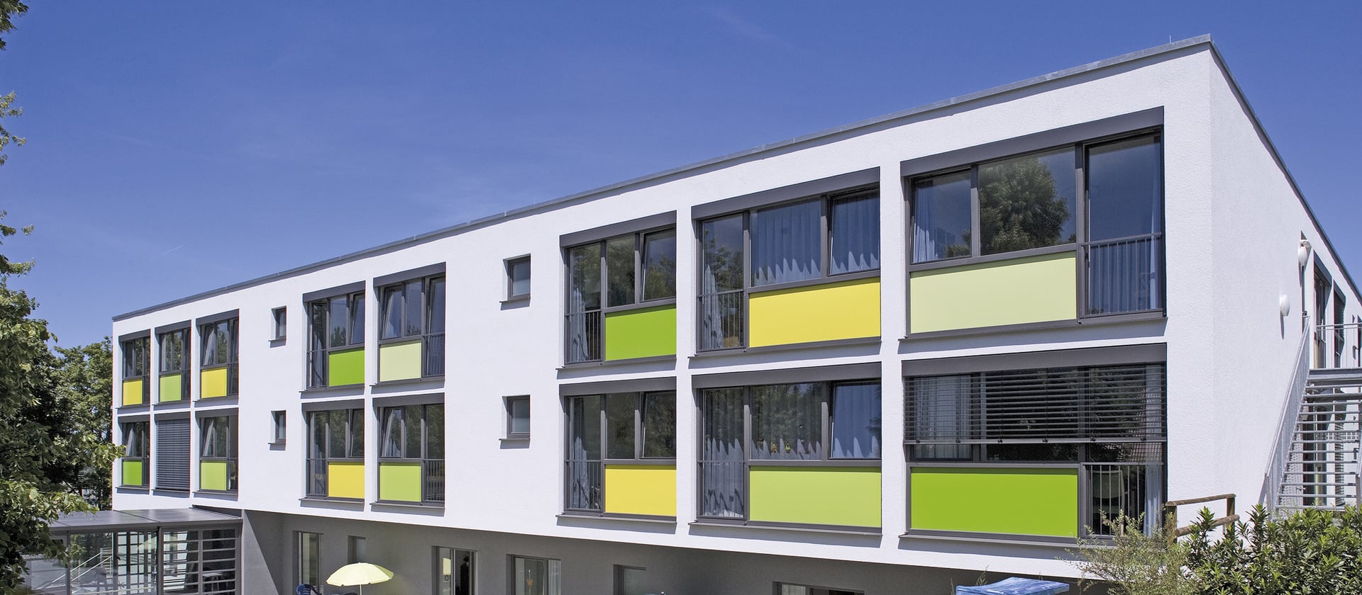 Windows and doors made of PVC-aluminium.