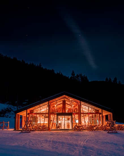 Refuge “Zin-Fux” sur les pistes de Sexten