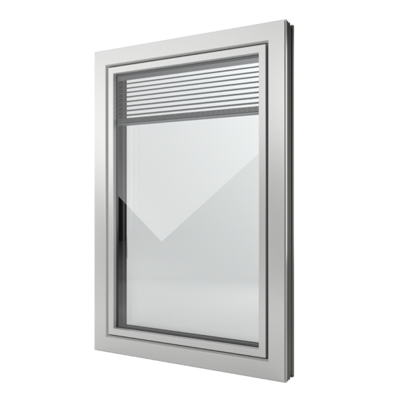 FIN-Window Slim-line Twin C 90+8 Aluminio-PVC