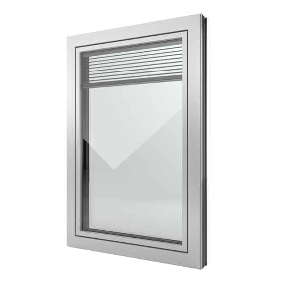 FIN-Window Slim-line Twin N 90+8 Aluminium-PVC