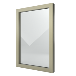 FIN-Window fixed light N 90+8 aluminium-PVC