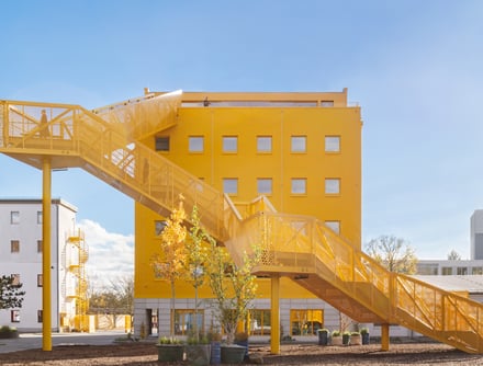 Reframe the building.