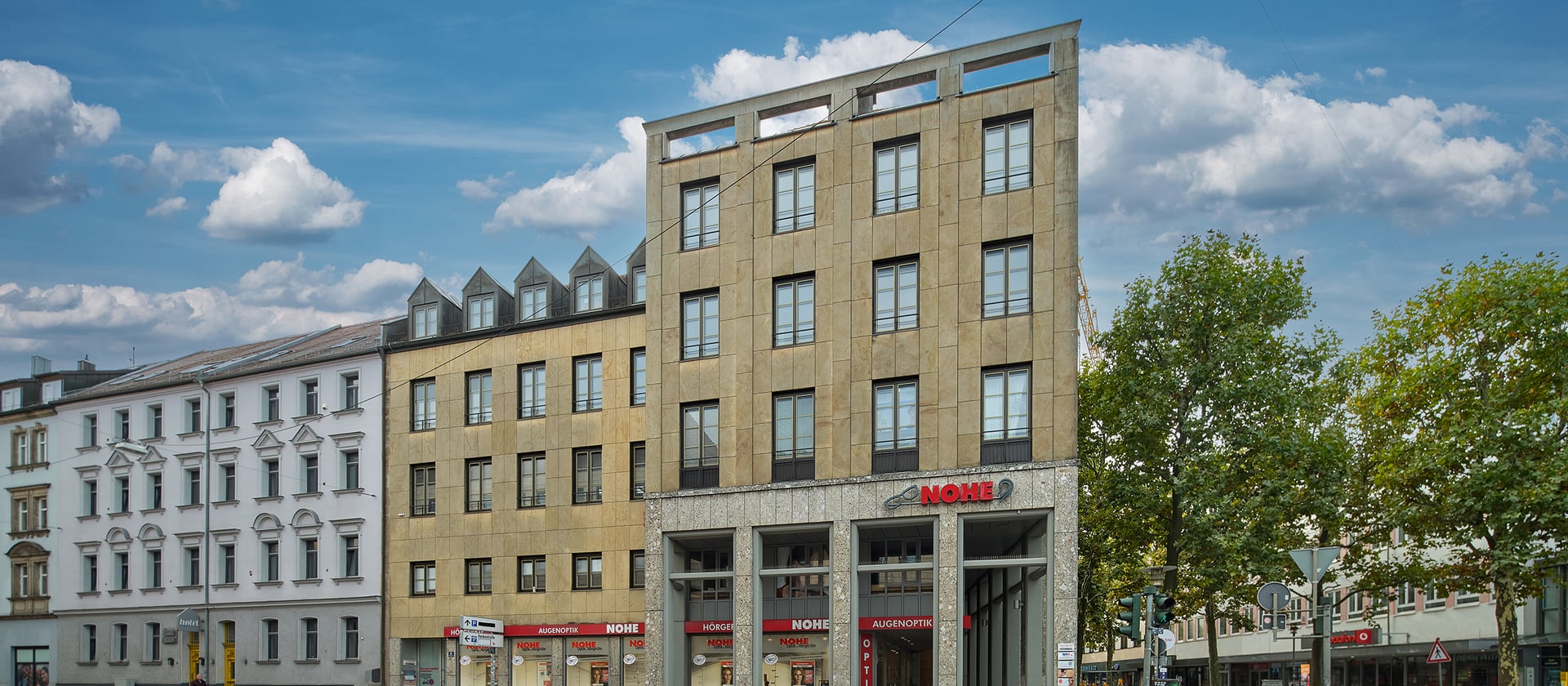 Gebouwencomplex in centrum Erlangen